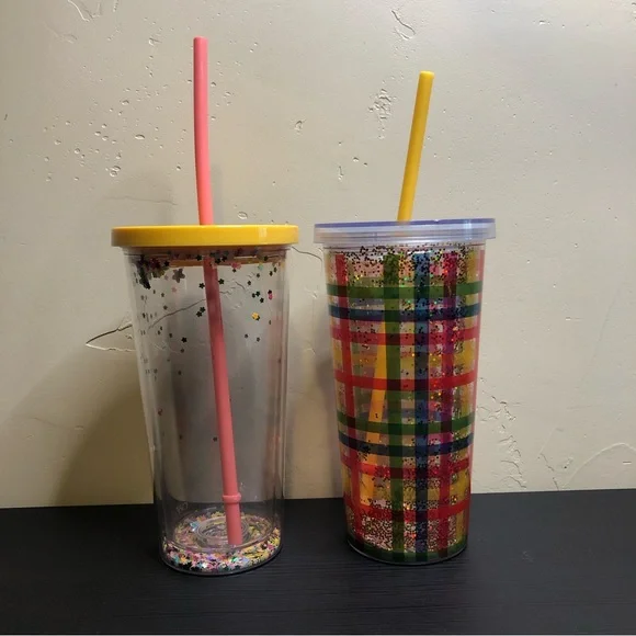 Two BANDO BAN.DO Sip Sip 20oz Tumbler W/Straw - Picture 1 of 3